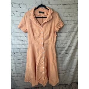 Gown Town Retro Rockabilly Style Swing Dress With Pockets Size 2XL